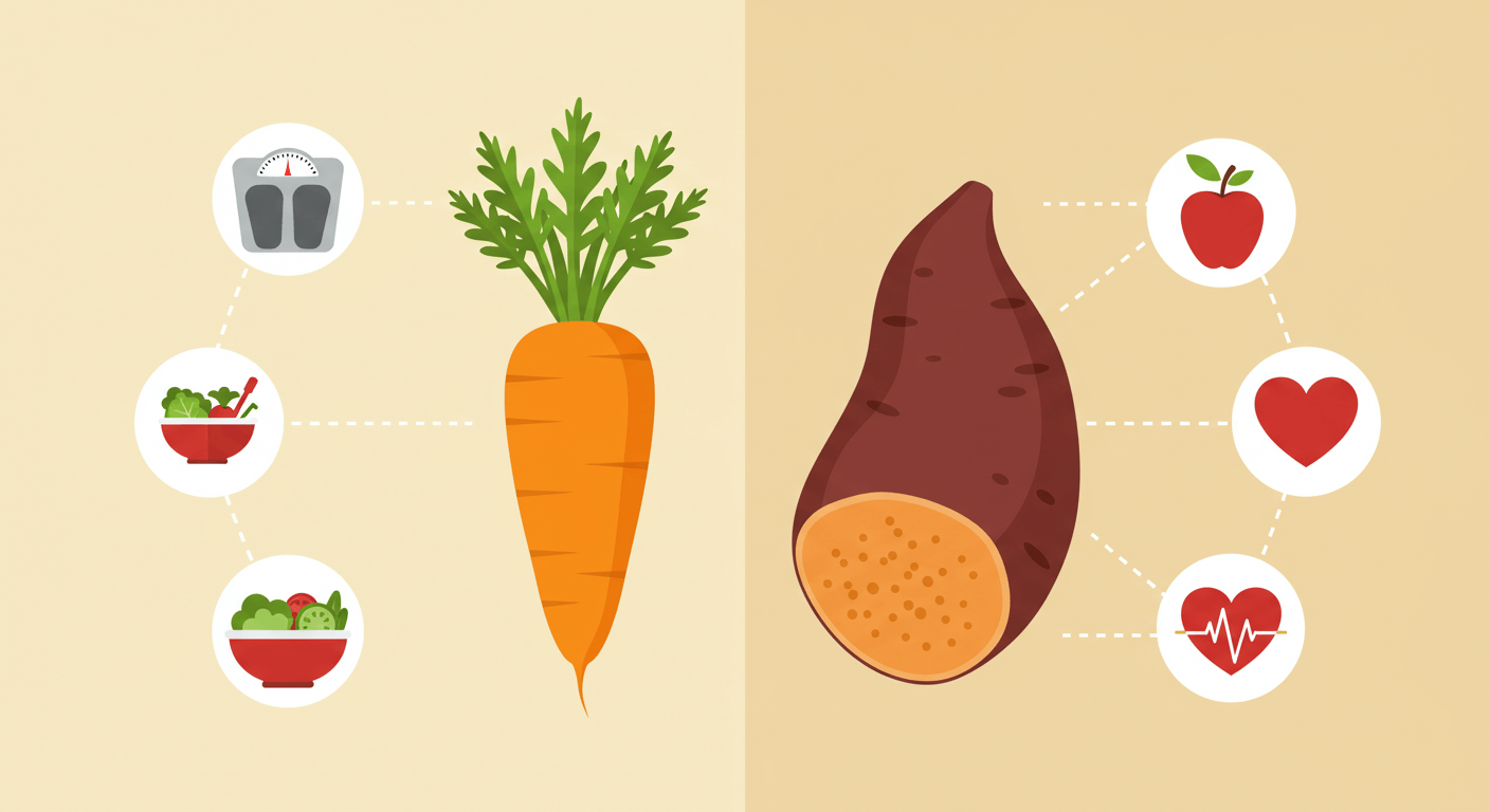 당근 vs 고구마, 다이어트에 더 좋은 건
