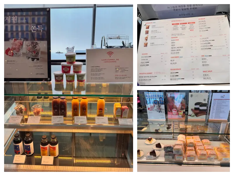 송도 카페꼼마 메뉴와 디저트