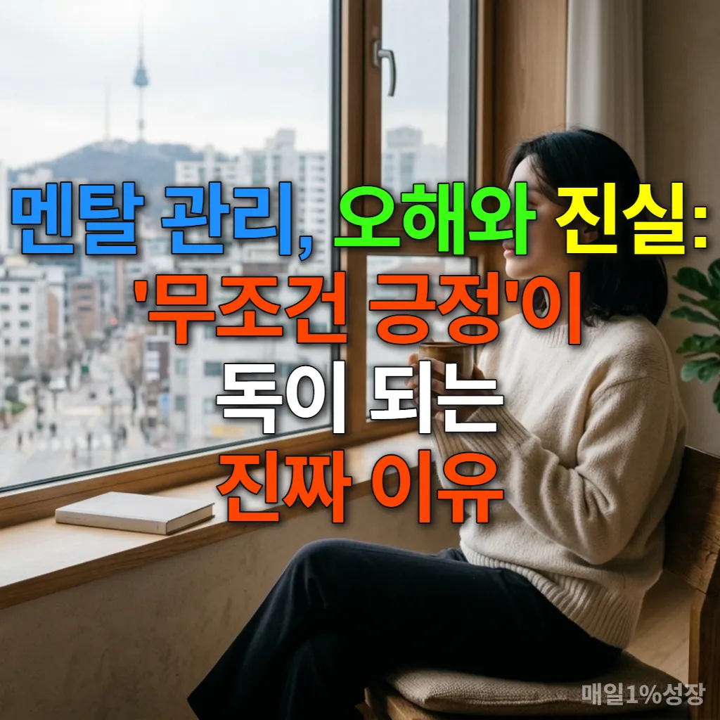 창밖을 바라보며 평온하게 차를 마시는 한국인 여성의 모습