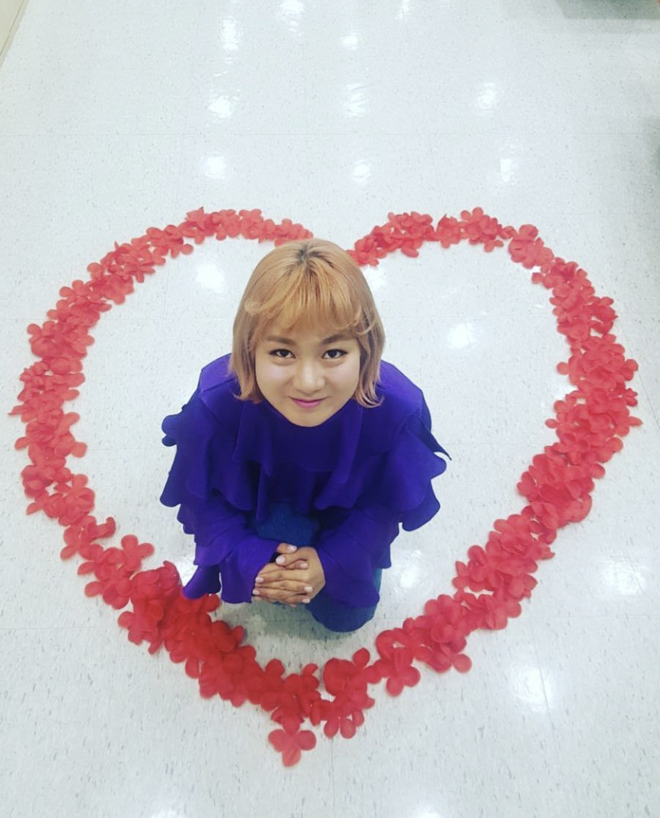 박나래 셀카 하트