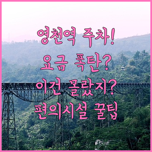 영천역 주차장 요금 및 내부 편의시설..