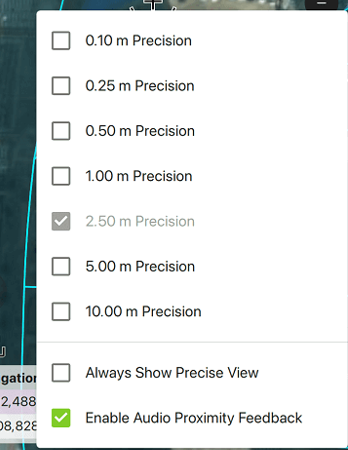 QField 목적지 설정