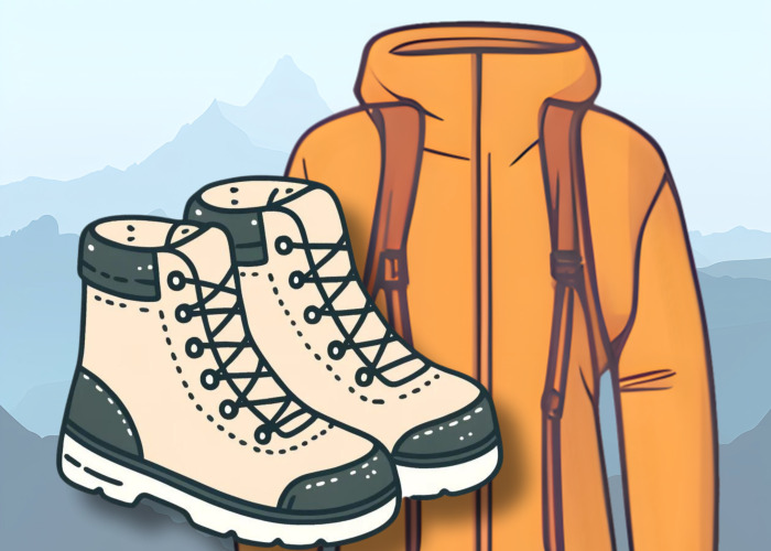 주황색-등산복과-등산화