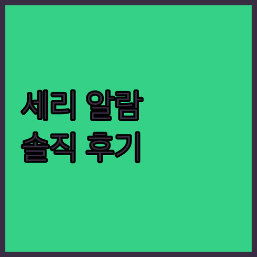 세리 알람 V3 호텔 레지던스 솔직