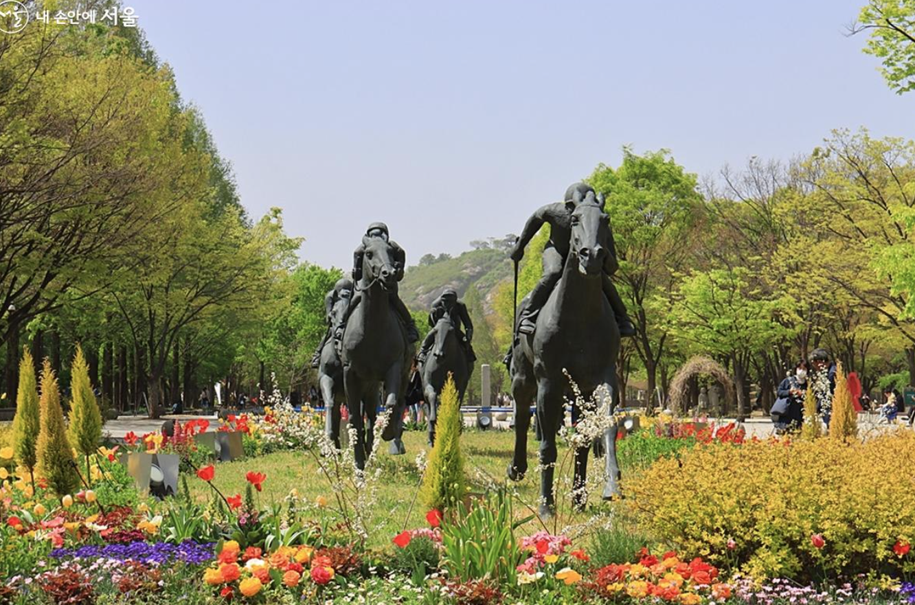 서울숲 튤립 장소입니다.