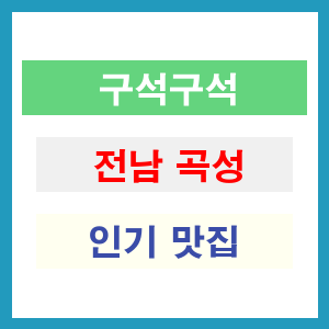 전남 곡성 인기 맛집 업소