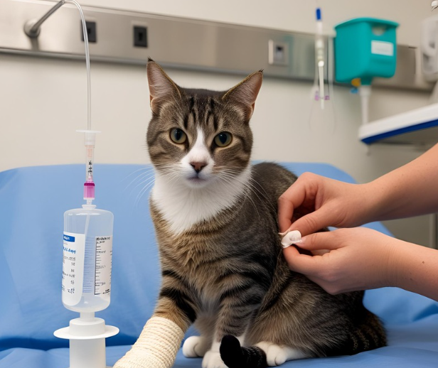 치료받는 고양이