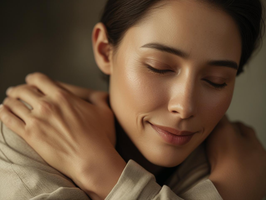 &lsquo;나 자신을 끌어안는 사람&rsquo; 심리 묘사형 이미지