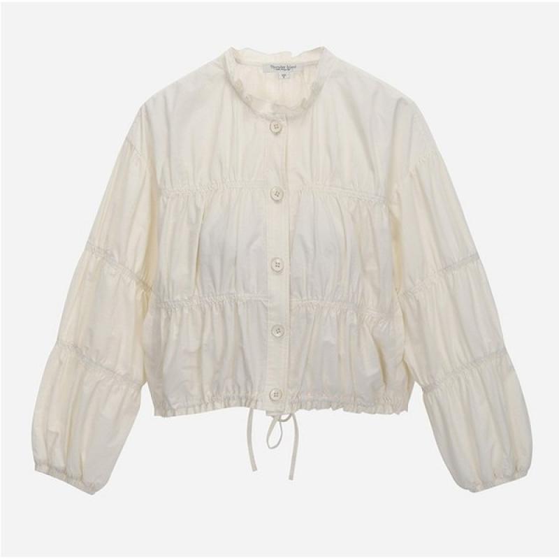 써스데이아일랜드 절개 셔링 점퍼 T234MJP231W