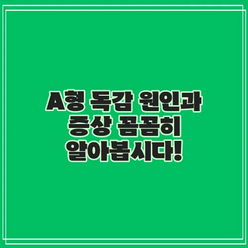 A형 독감 원인과 증상 꼼꼼히 알아봅시다!