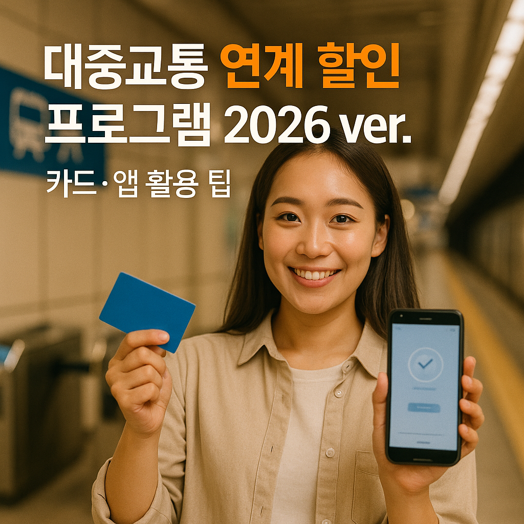 대중교통 연계 할인 프로그램 2026 ver. | 카드·앱 활용 팁