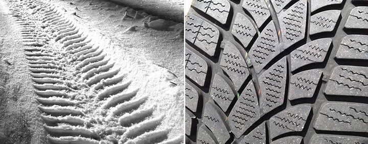 윈터 타이어 표면