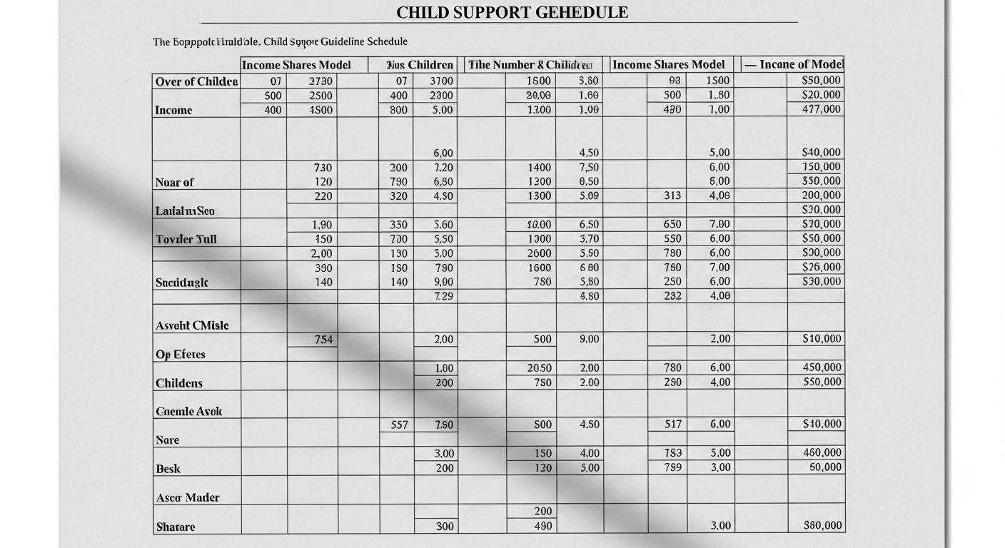 양육비 기준 산정표