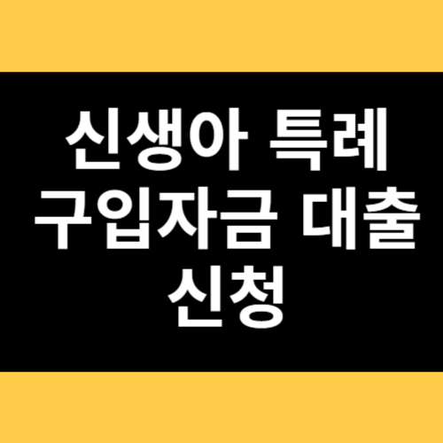 신생아 특례 구입자금대출 신청 썸네일