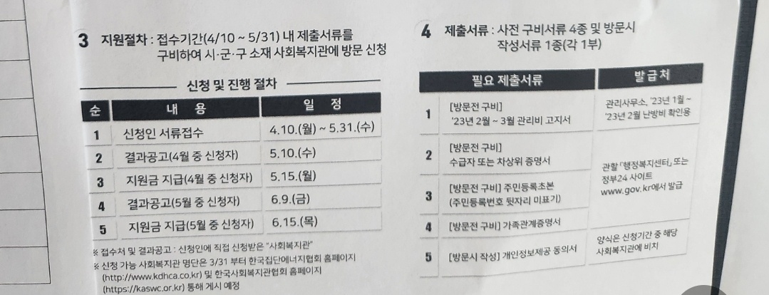 취약계층 지역난방비 신청하세요