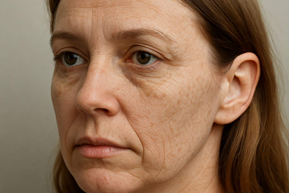 노화된 피부 이미지