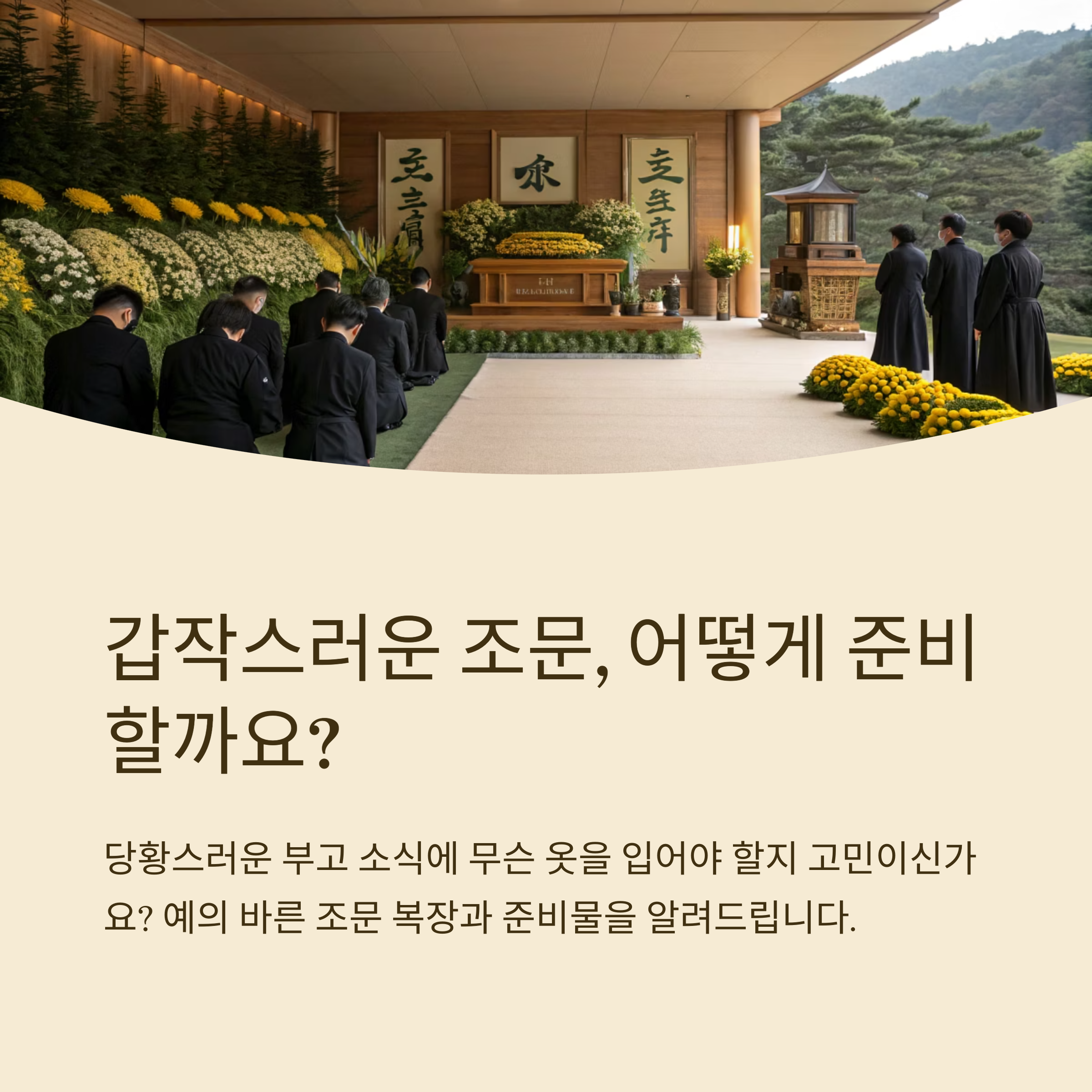 긴급 조문 복장 준비 팁