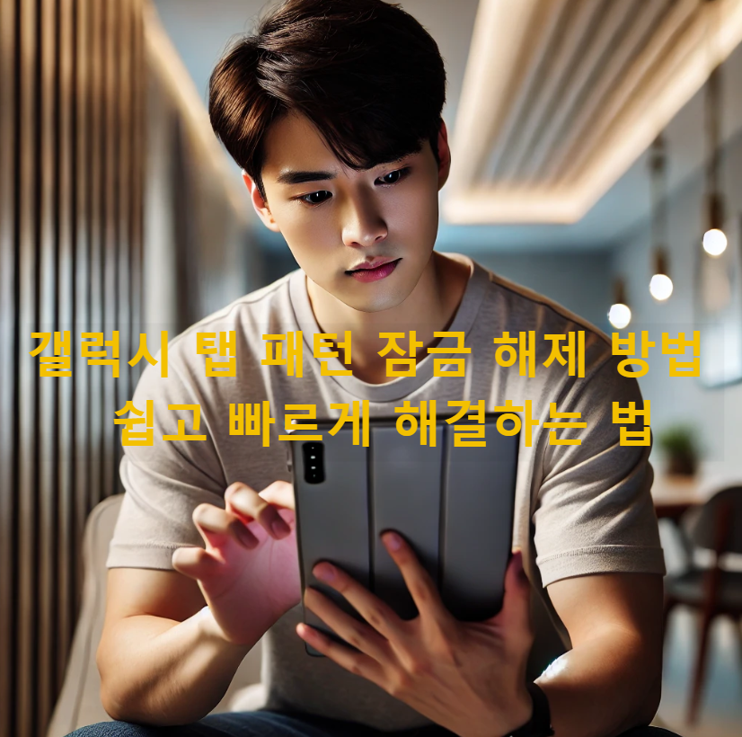 갤럭시 탭 패턴 잠금 해제 방법 &ndash; 쉽고 빠르게 해결하는 법