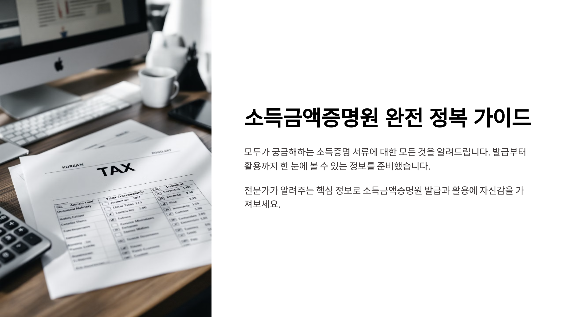 소득금액증명원 완전 정복 가이드