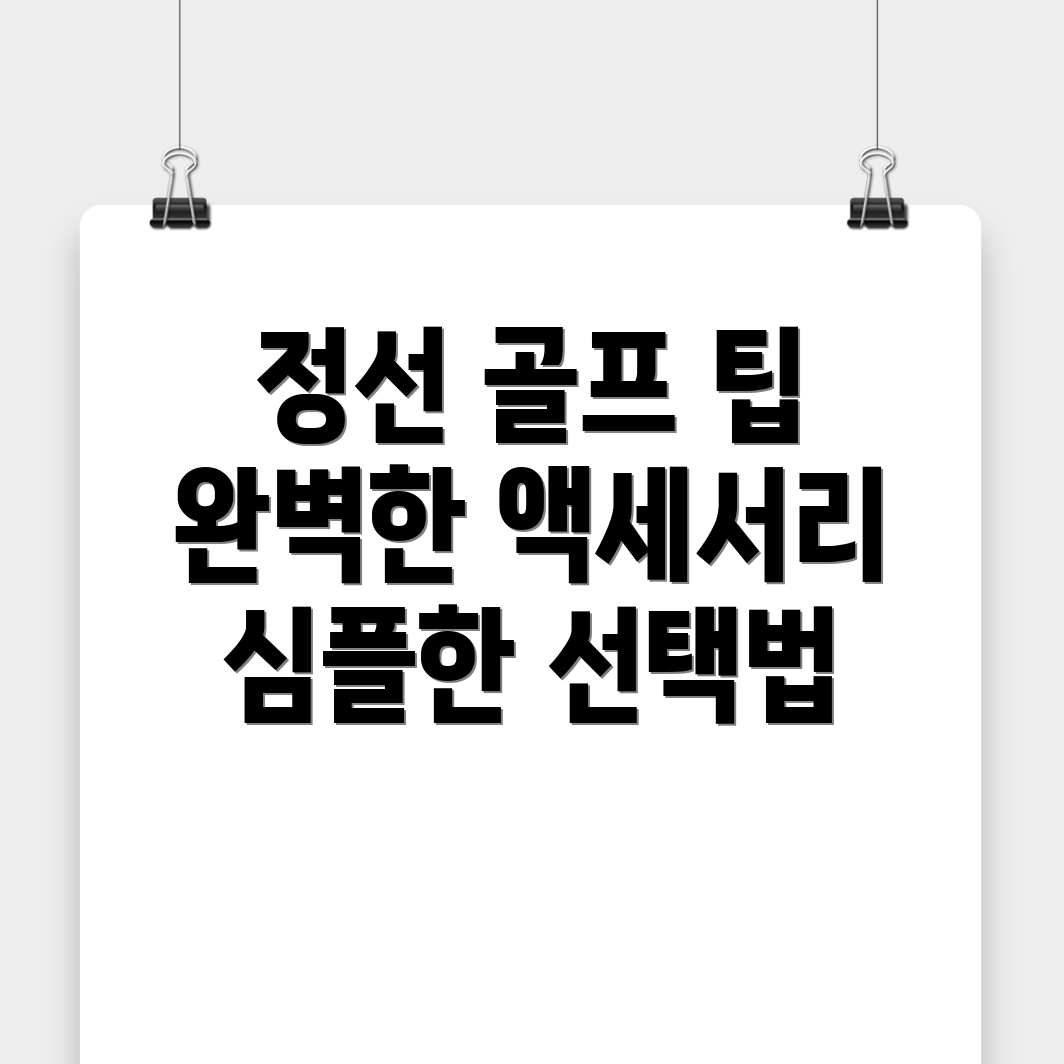 정선군 골프백 추천