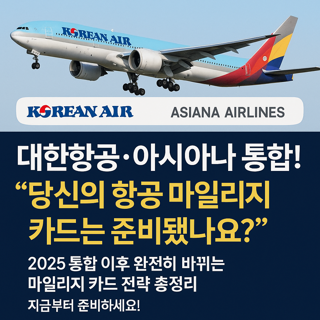 대한항공·아시아나 통합에 대비한 최적 항공 마일리지 카드 가이드