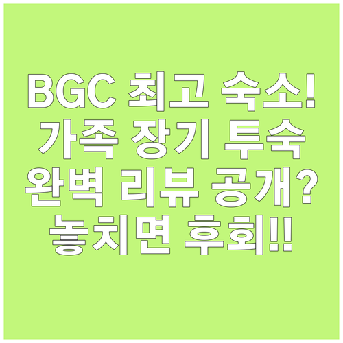 보니파시오 글로벌 시티 BGC 최고의..