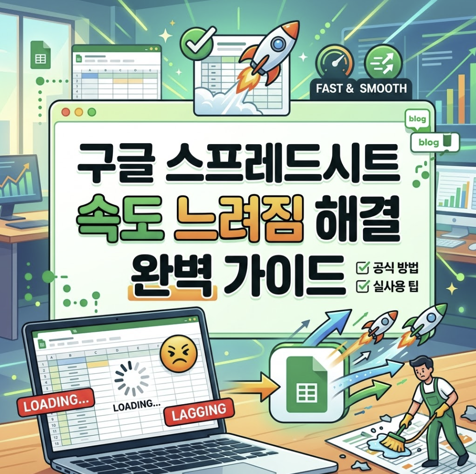 구글 스프레드시트 속도 느려짐 해결 완벽 가이드