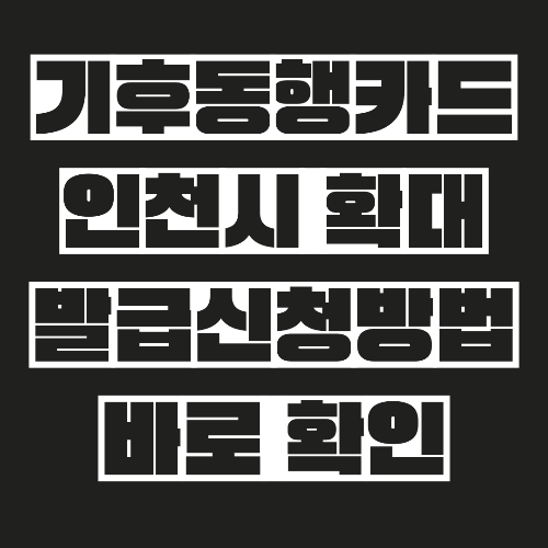 기후동행카드 신청,발급,이용 방법 완벽정리