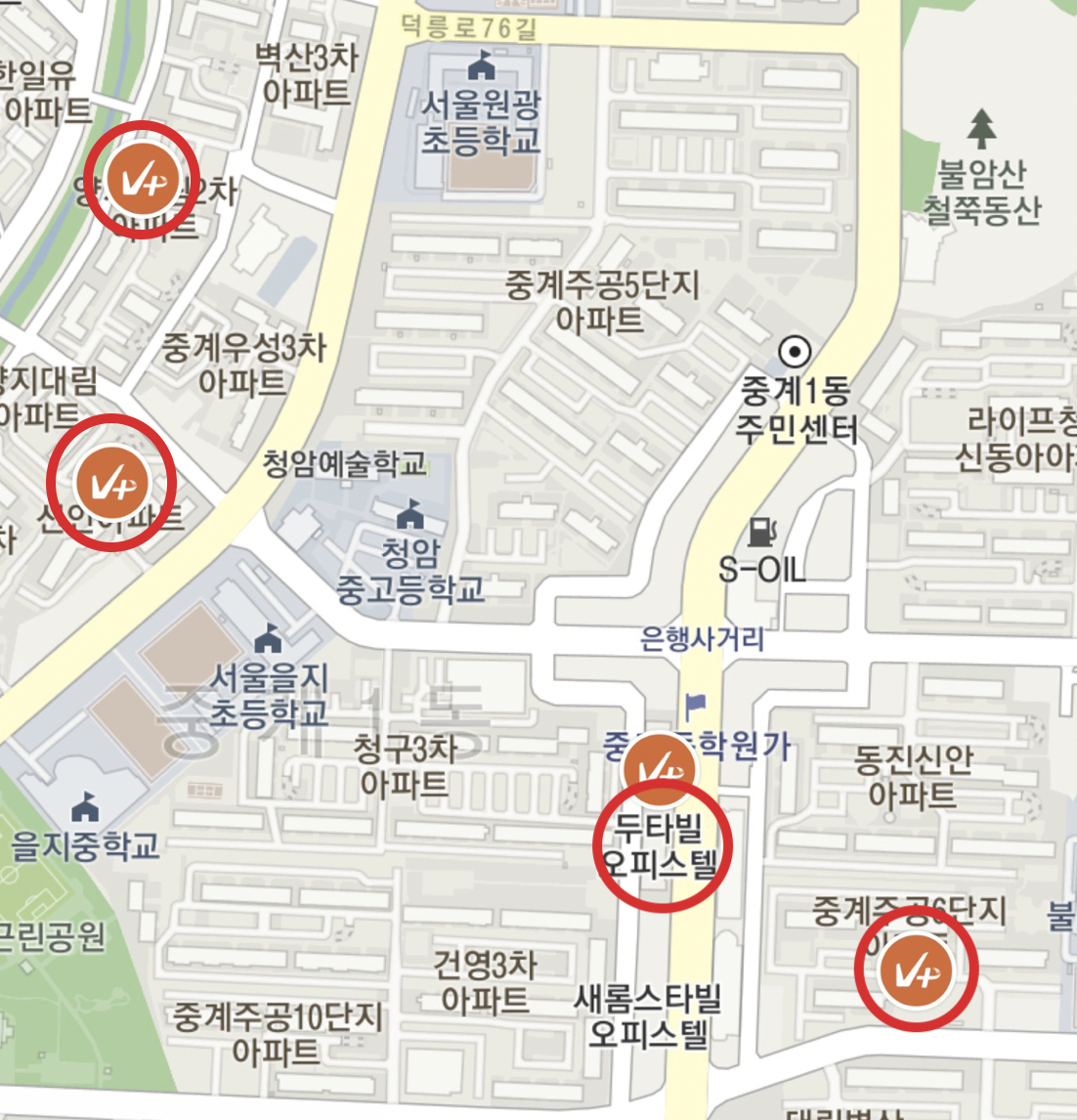 은행사거리 주변 골프존