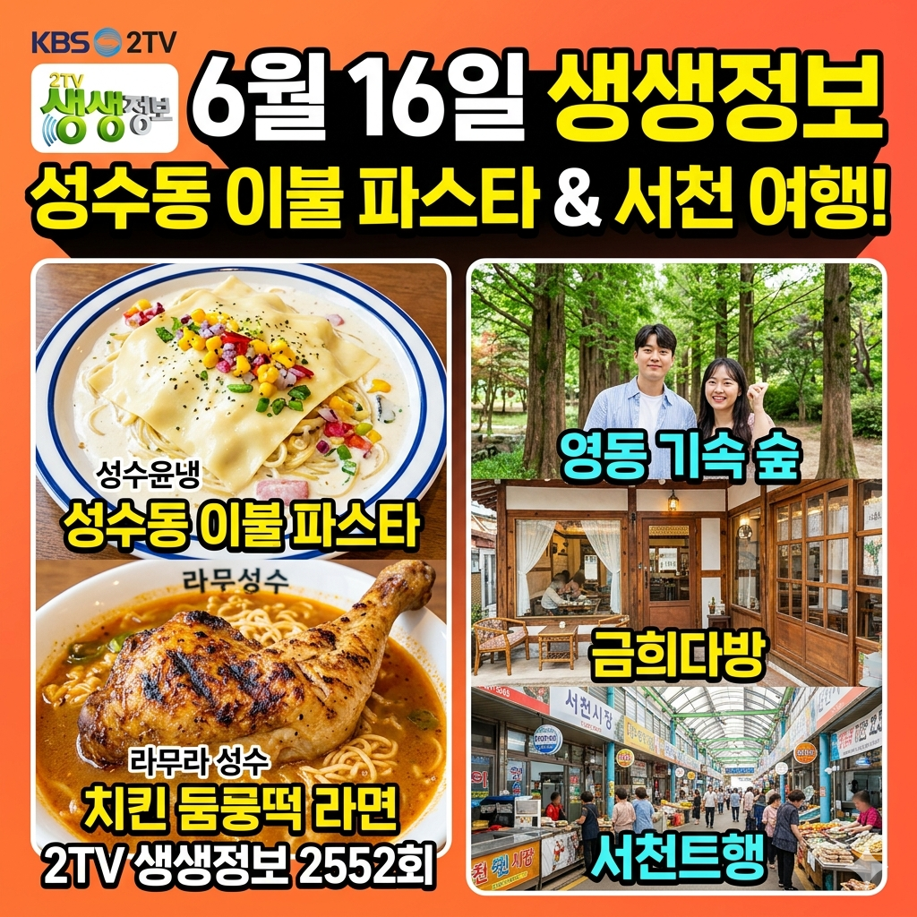 2TV 생생정보 2552회 6월 16일 방송정보