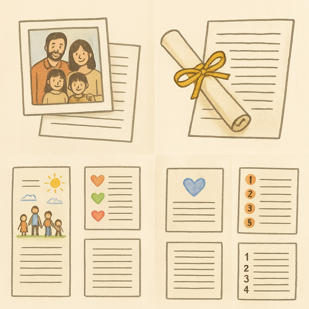 테마별 손그림 편지