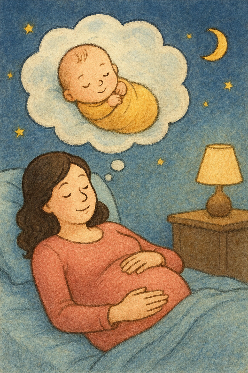 태몽꾸는 임산부 이미지