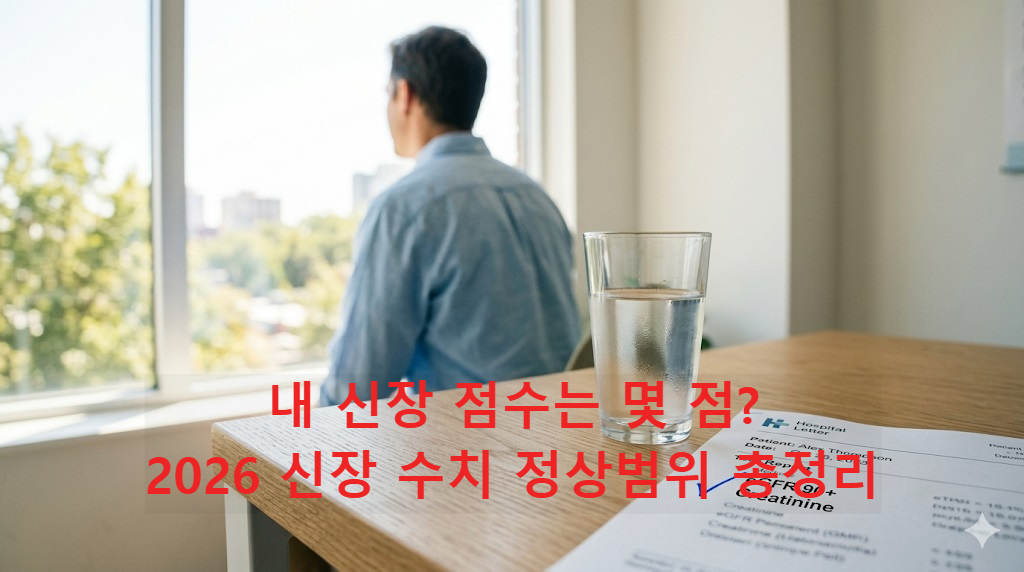 2026 신장수치 정상범위와 사구체여과율(eGFR) 단계별 기준을 확인하는 검사 결과지