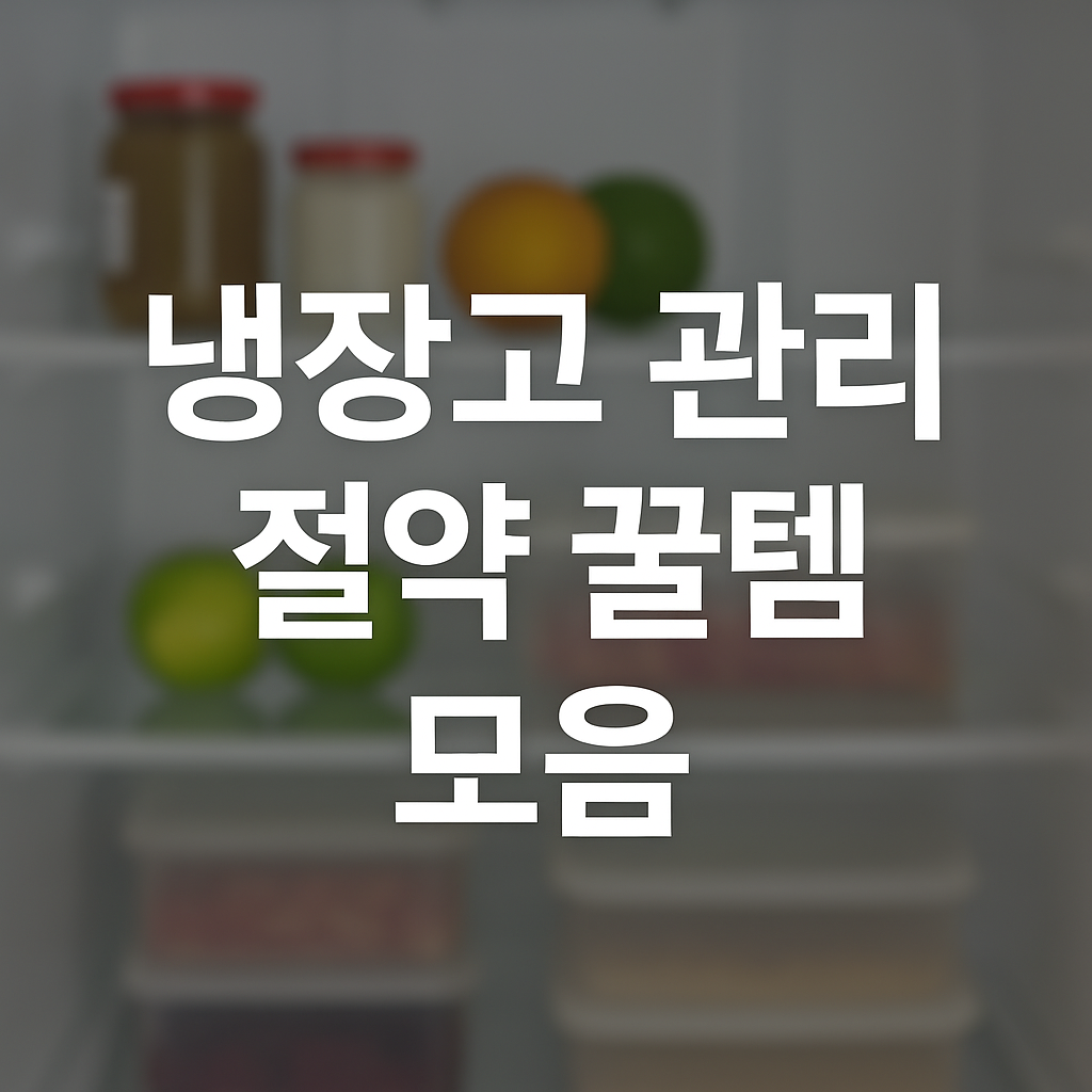 냉장고 관리 절약 꿀템 모음
