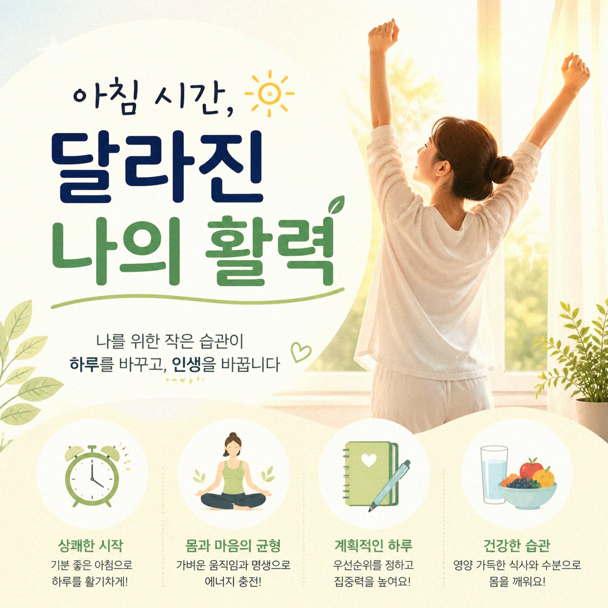 나만의 건강 루틴 만들기, 하루 에너지가 달라지는 이유