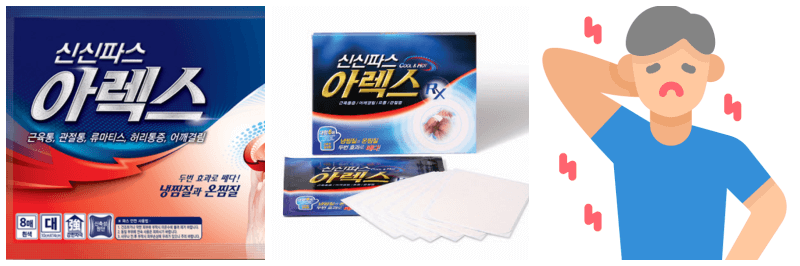 신신파스 아렉스, 근육통 사진