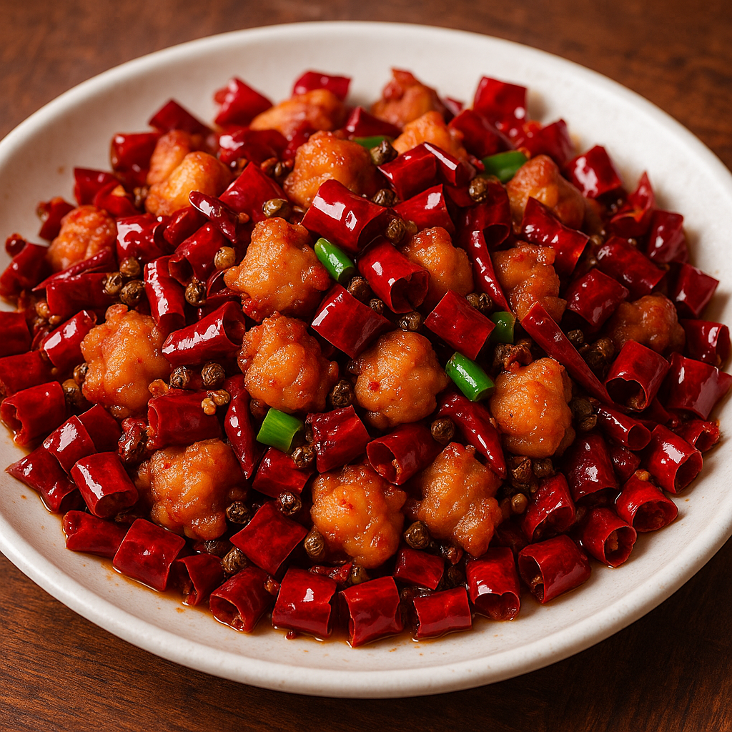 라즈지(辣子鸡)에 대한 뜻과 어원, 유래, 역사, 특징, 맛과 영양, 조리법(레시피), 세계화, 전 세계 맛집, 프랜차이즈