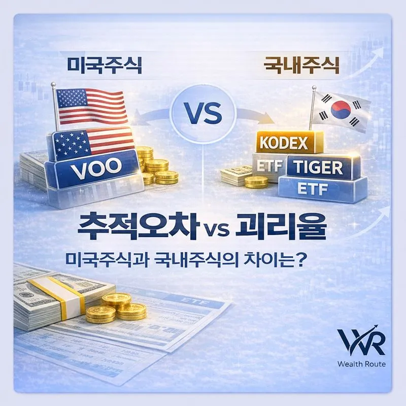썸네일. 미국주식과 국내주식 추적오차와 괴리율