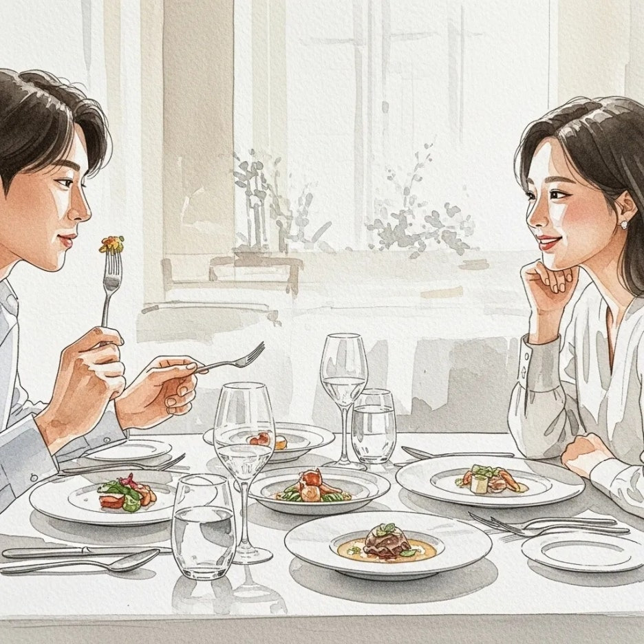 즐거운 대화를 나누는 사람들