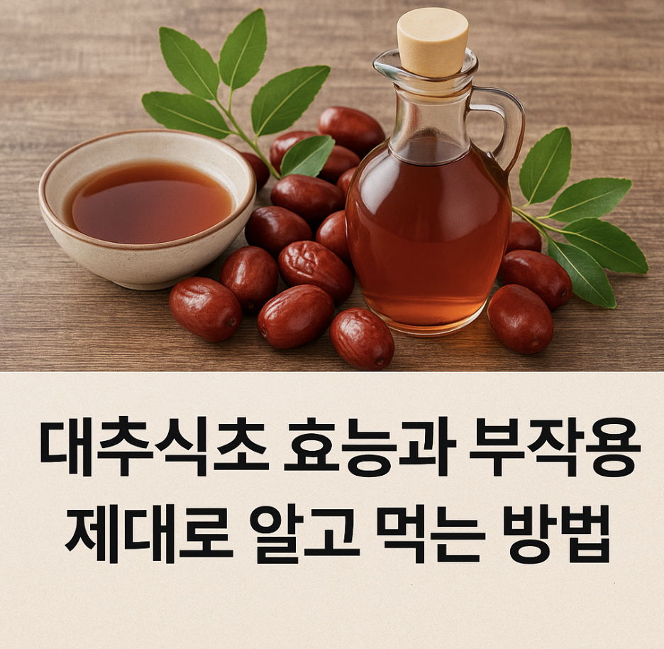 대추식초 효능과 부작용, 제대로 알고 먹는 방법