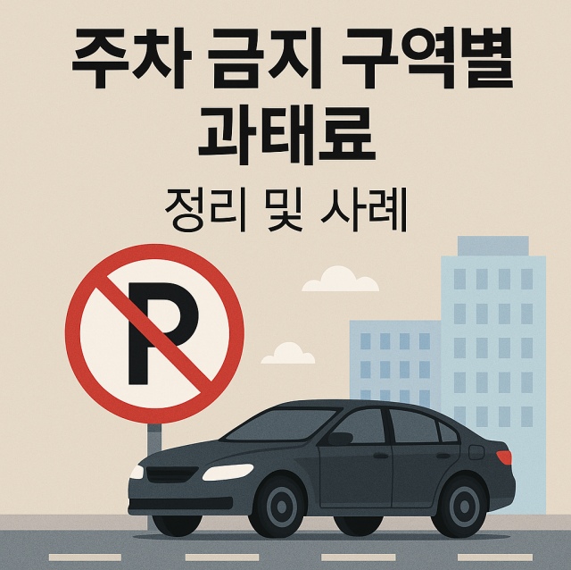 주차 금지 구역별 과태료 기준과 실제 사례를 설명하는 대표 이미지
