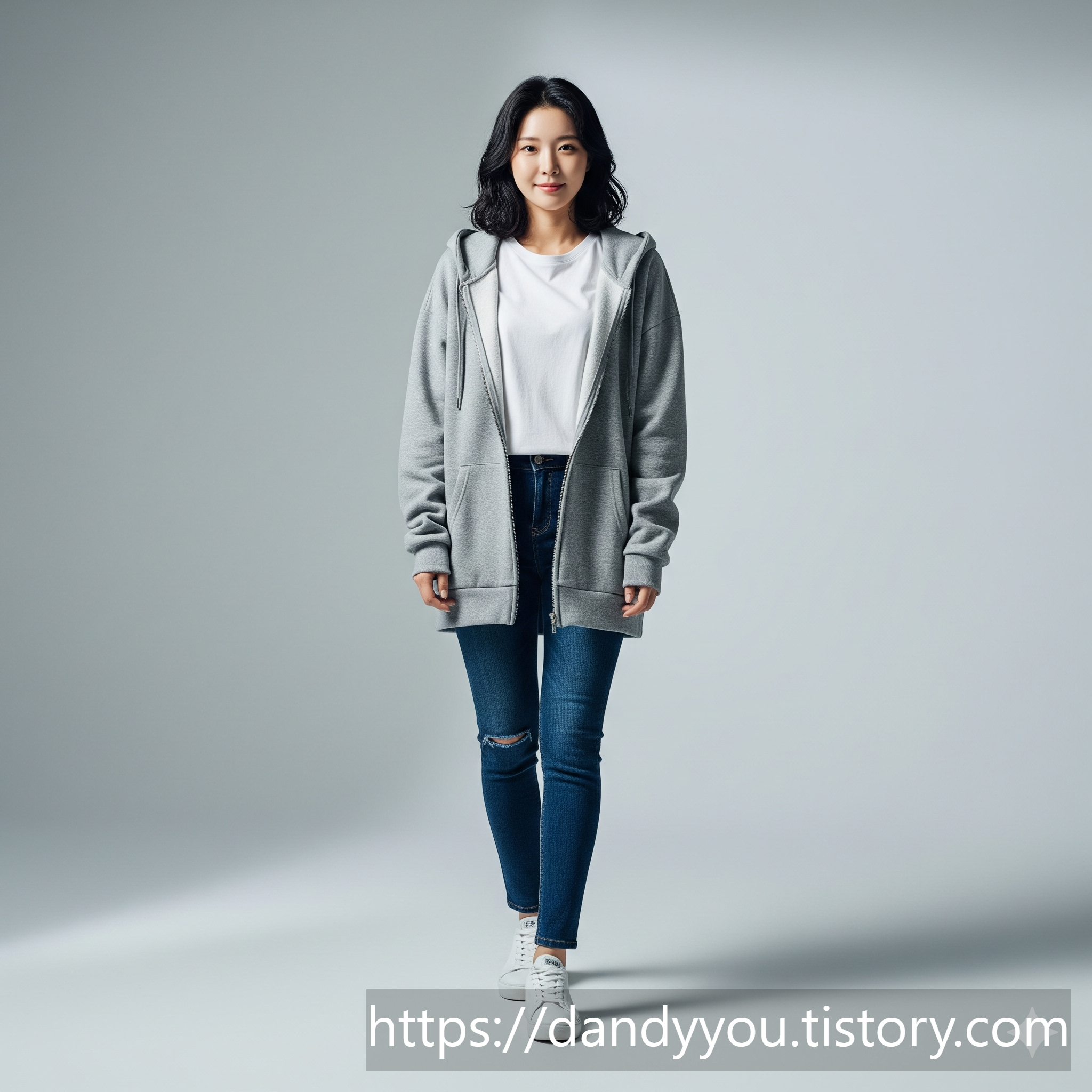 후드 집업 스타일링