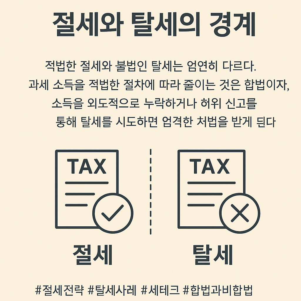 절세와 탈세의 경계 — 어디까지가 합법인가