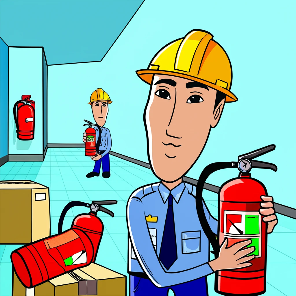 소화기 안전핀 제거 방법 및 화점 진..