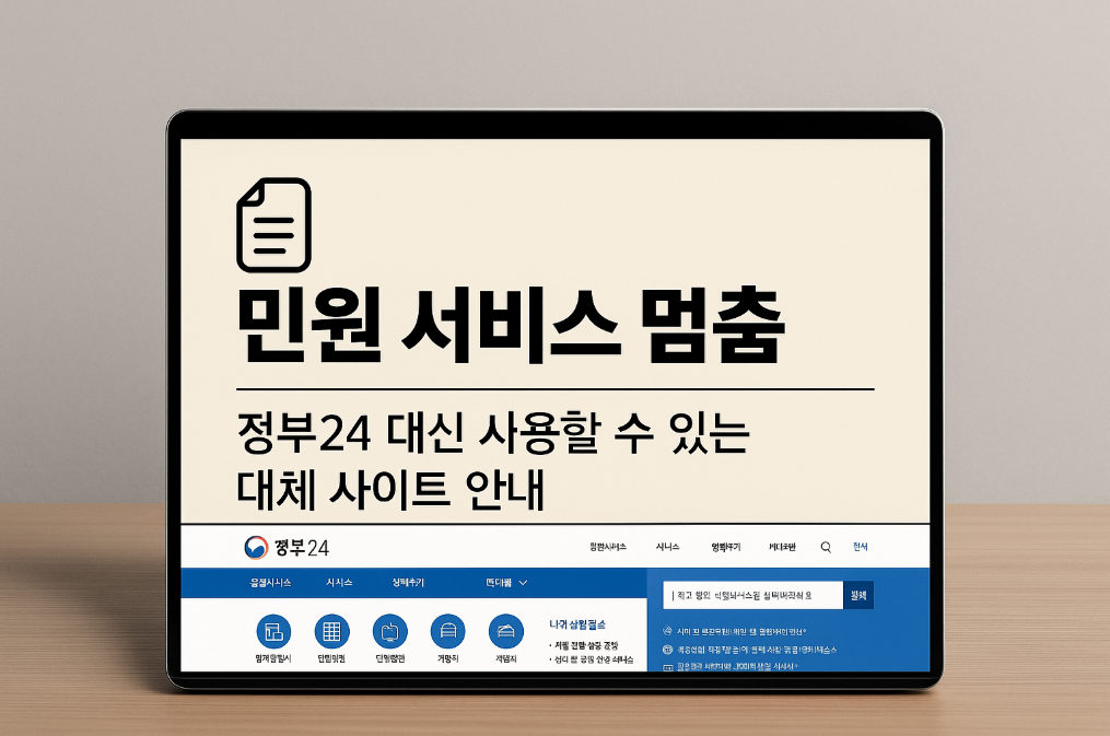 민원 서비스 멈춤