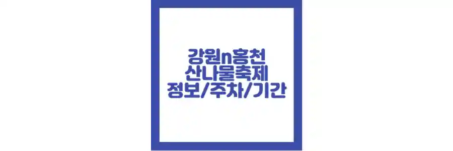 강원 앤 홍천 페스티벌 포스팅 섬네일