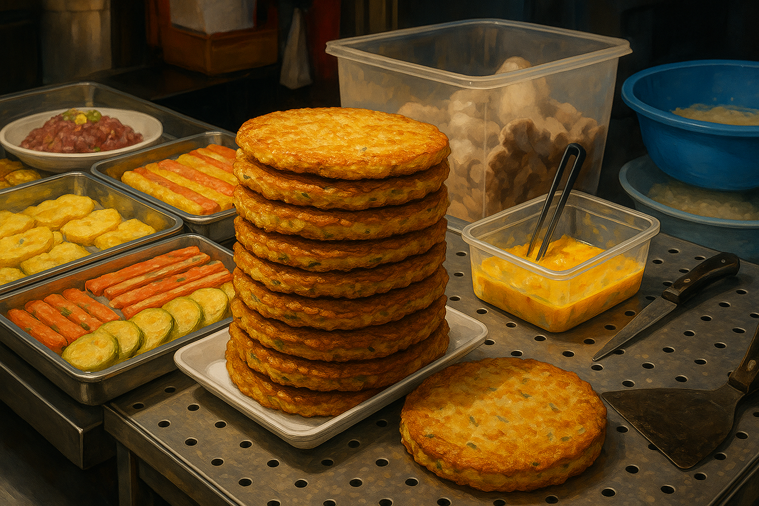 서울 광장시장 녹두빈대떡 가게