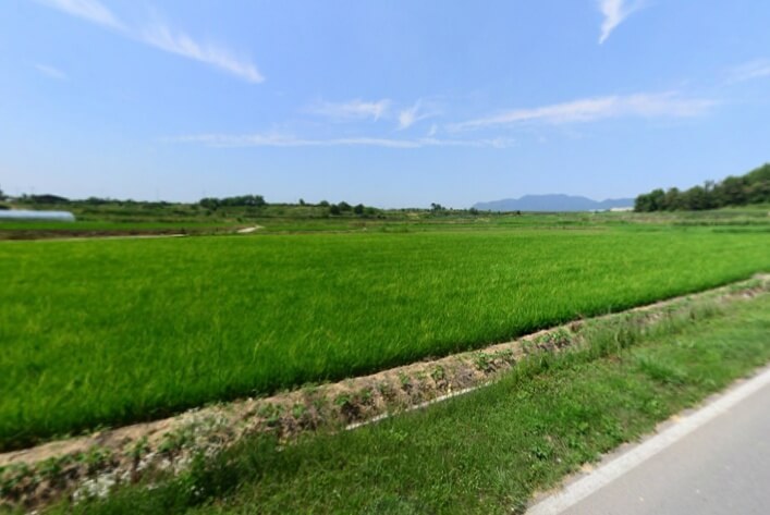 의성 단북면 전경, 논과 밭이 펼쳐진 시골 풍경