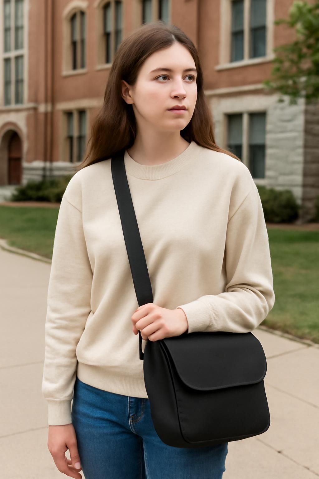 여자 대학생 가방 크로스백