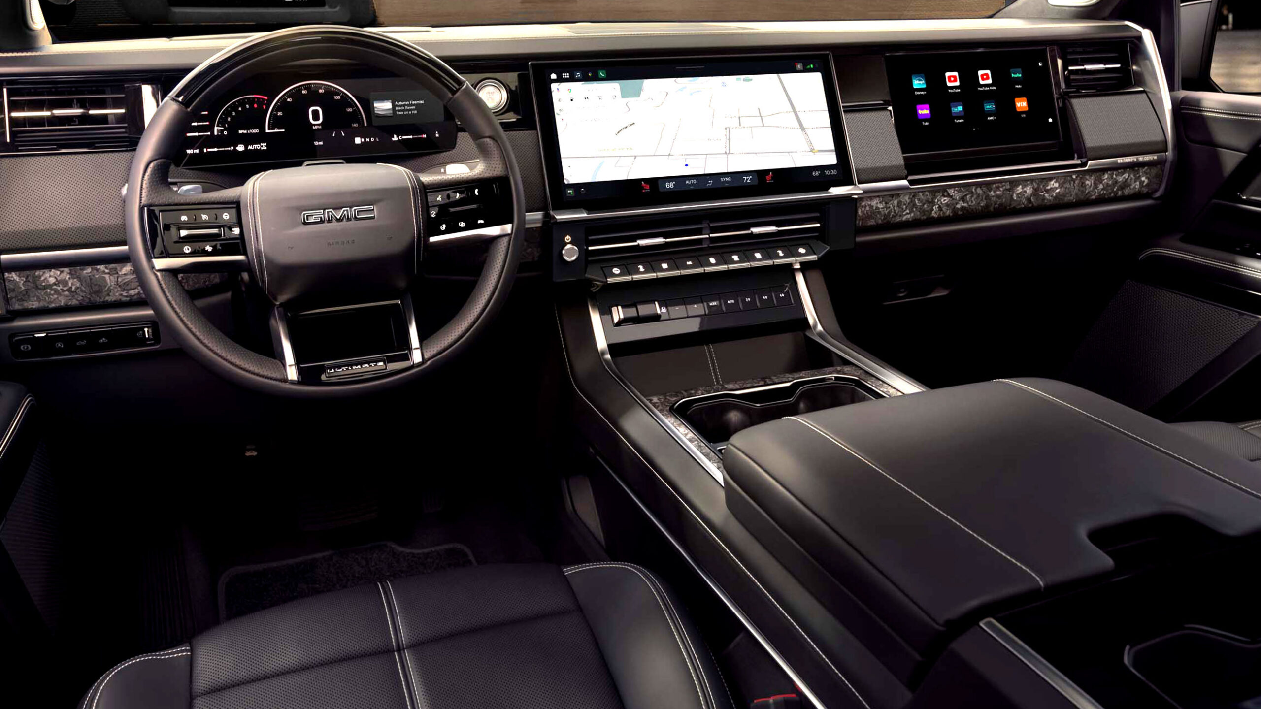 2027 GMC Sierra 스펙, 디지털 디스플레이, 자율주행 - 2027 GMC Sierra 실내 디스플레이와 고급 인테리어